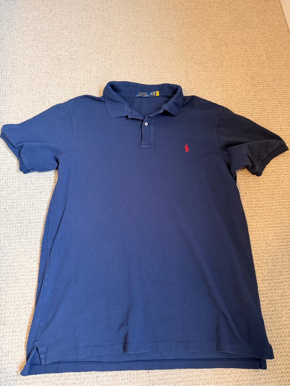 Ralph Lauren Navy Polo with Red Pony Logo